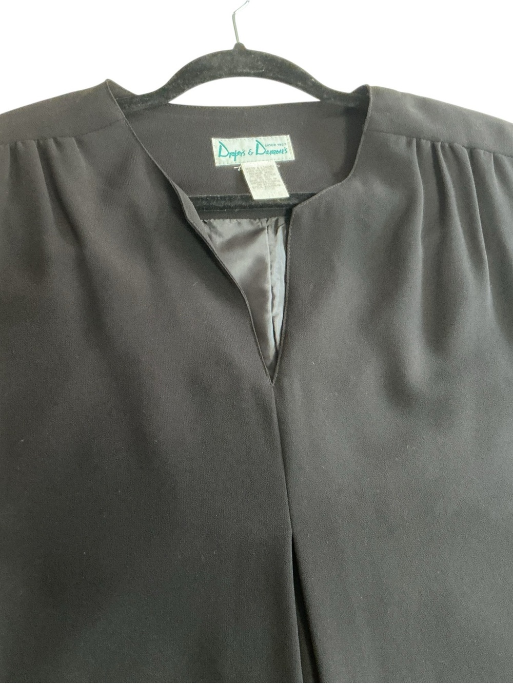 Drapers & Damon's semi formal Dress 22W Black Lined Midi Flowy evening NWT - Picture 8 of 14
